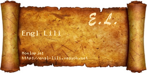 Engl Lili névjegykártya